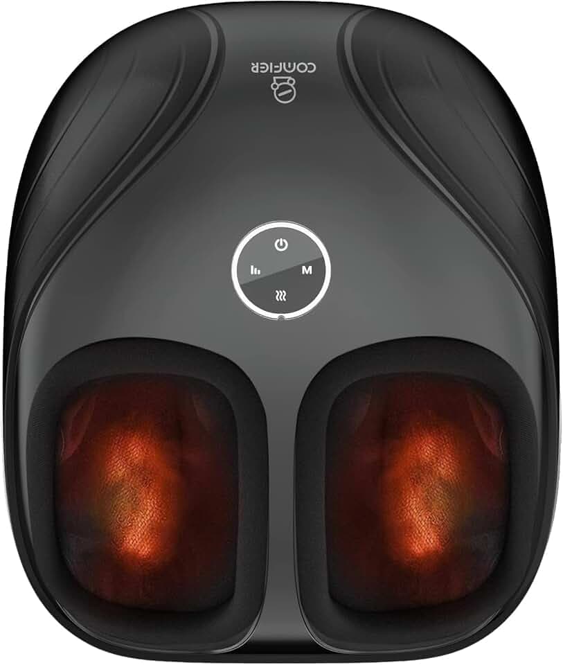 COMFIER Fußmassagegerät mit Wärme, Geschenke für Frauen, Männer, Shiatsu Fussmassage, Kneten Rolling Compression für Plantar Fasciitis, Neuropathie, bis Schuhgröße 46