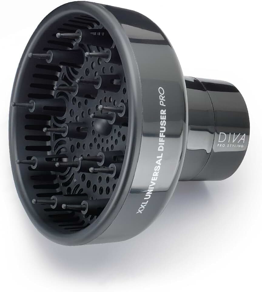 Diva Pro Styling XXL Pro Diffusor - passend für die meisten handelsüblichen Haartrockner - schwarz, PRO124