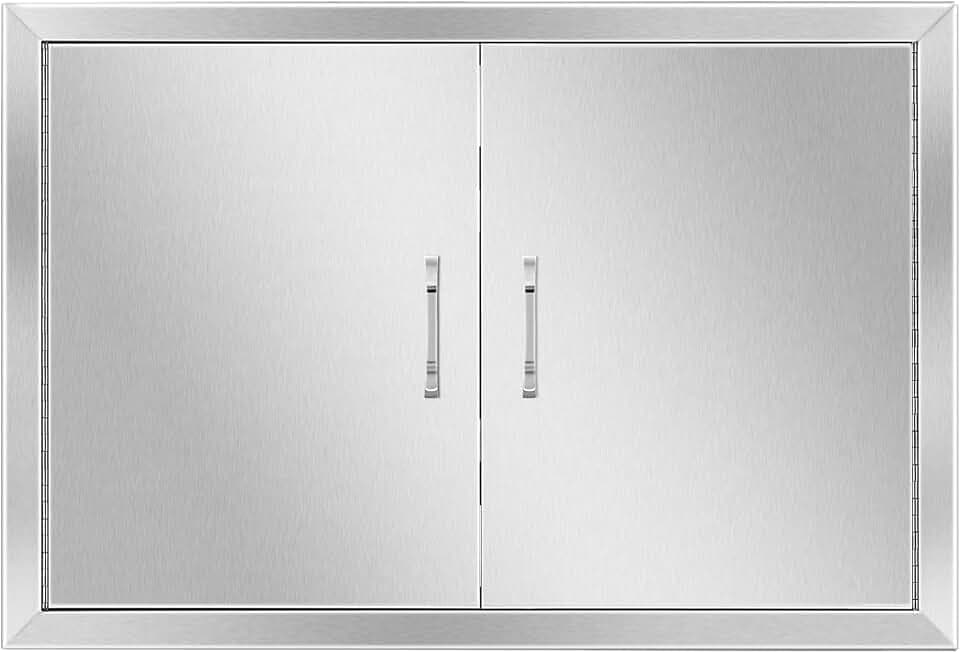 Anfrere 28" W x 19" H Outdoor Kitchen Door, Premium 304 Stainless Steel