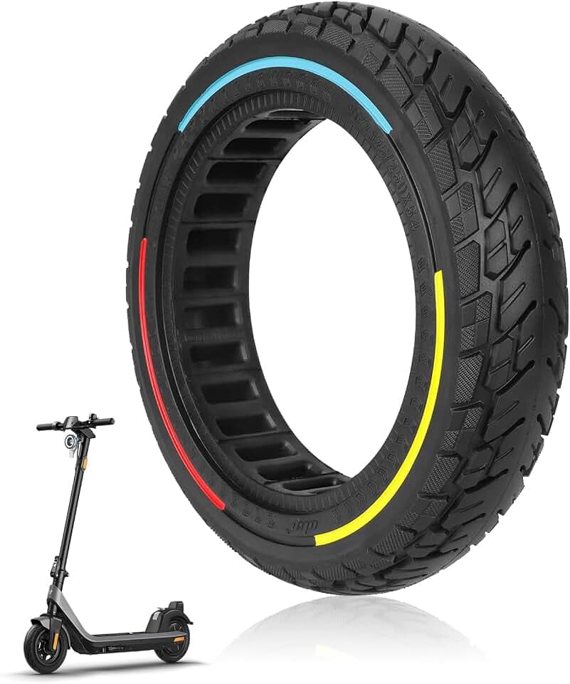 10×2.125 E Scooter Solid Reifen，10 Zoll Vollgummireifen e scooter für Ninebot F20 F25 F30 F40，250 x 54 Anti-Rutsch und Anti-Punktur Ersatzreifen für E Scooter Reifen Vorder/Hinter-1pcs