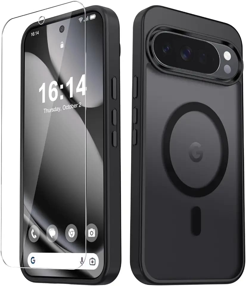 for Google Pixel 10 Case/Pixel 10 Pro Case, Magnetic Cover, Black