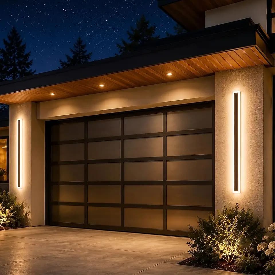 47.2" Outdoor Wall Lights, 2-Pack Remote Dimmable Sconces