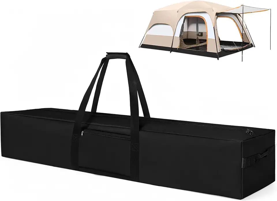 COOLBEBE 83" x 16" x 12" Extra Large Tent Storage Bag - 260L, Black
