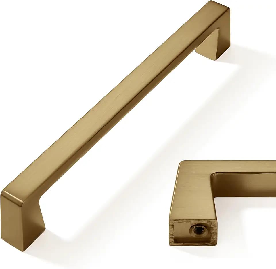 10 Pack 8 inch Solid Champagne Bronze Cabinet Handles Kitchen Hardware Drawers Bathroom Vanity Cabinet Door Handles