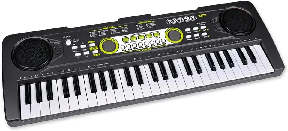 BONTEMPI - Harmonykeys Digitales Keyboard mit Mikrofon, 49 Tasten | Intuitives Design, Überlegene Audioqualität, 53,4x19,1x5,9 cm