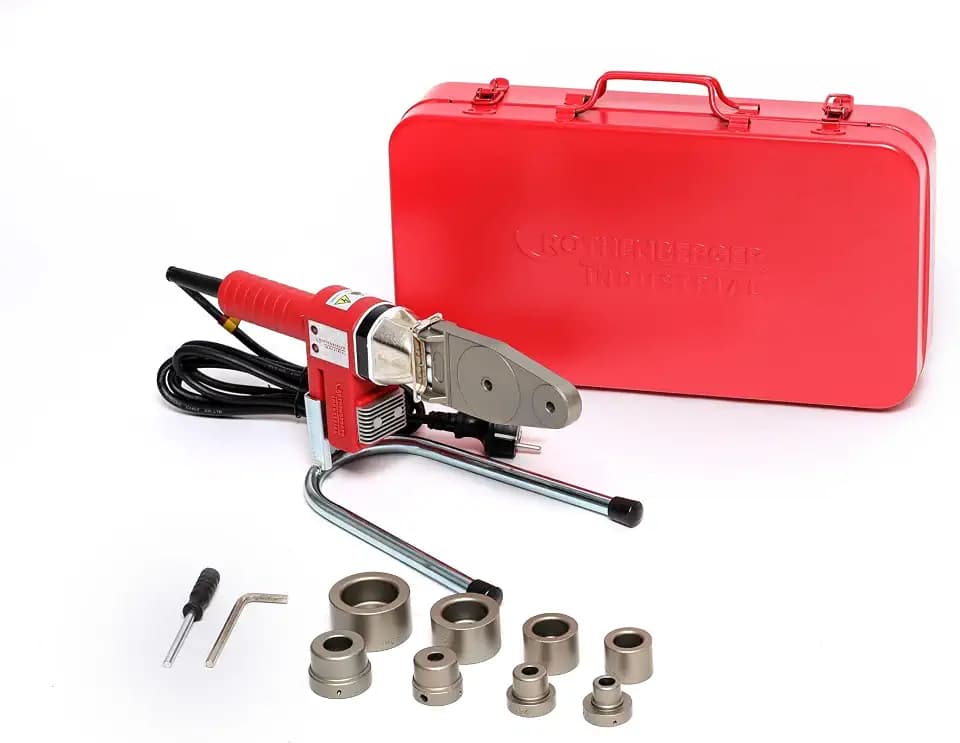 Muffen (20 mm, 25 mm, 32 mm, 40 mm) im Koffer | Schweißgerät für Rohre und Formstücke | bis 260°C | 36051, Red