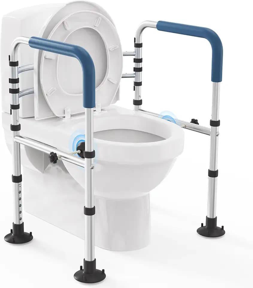 Upgraded Toilet Safety Rails — More Stable and Safer (Supports 350 lbs)