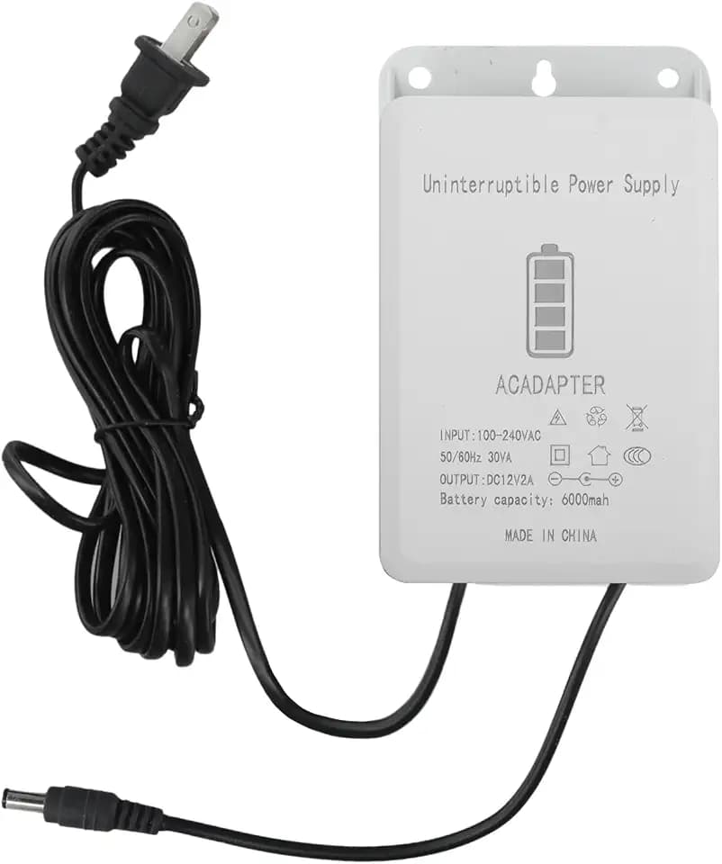 12V-2A Uninterruptible Power Supply for MINI UPS for Battery Backup Interface with 6000mAh Capacity for Outdoor Cameras and Security
