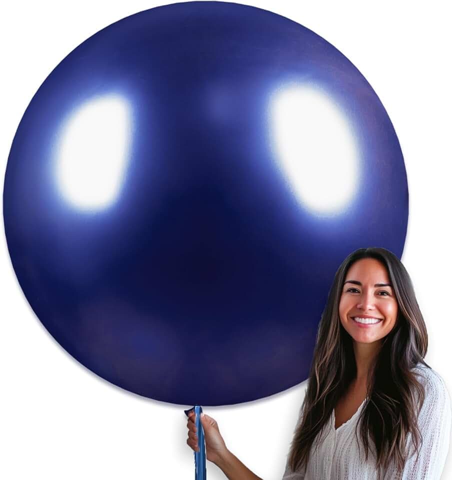 PartyWoo Navy Blue Balloons 4pcs Dark Blue Helium Latex Balloons 36 Inch