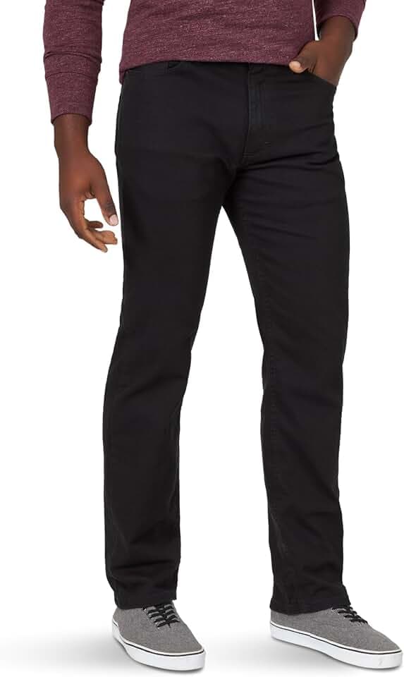 All Terrain Gear X Wrangler Herren Classic 5-Pocket Regular Fit Jeans, Black Flex, 28W / 32L