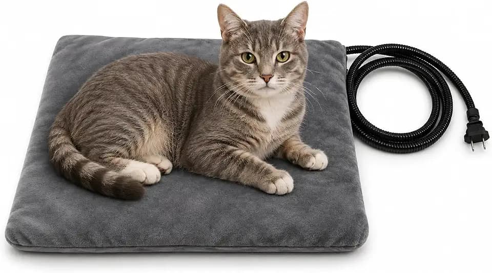 TechnoPet Pet Heating Pad for Cats and Dogs, Indoor & Sheltered Outdoor Use, Waterproof, Chew Resistant Cord, Constant Temperature (Medium)