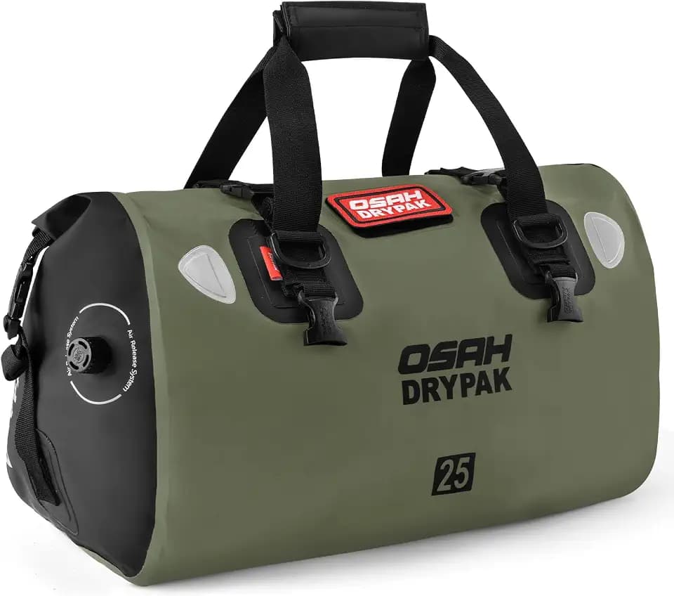 OSAH DRYPAK wasserdichte Rucksack Dry Bag – Wasserfeste Reisetasche Seesack, Rolltop, Großem Stauraum, Vielseitige wasserdichte Tasche für Camping, Motorrad, Bootfahren, Kajak, SUP, Strand und Angeln