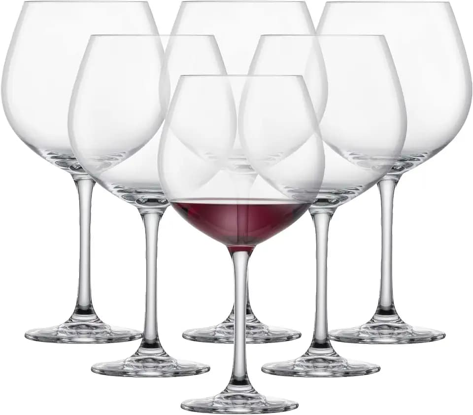 SCHOTT ZWIESEL Classico Red Wine Glass Burgundy Goblet (Set of 6), Burgundy Glasses for Red Wine, Dishwasher-Safe Tritan Crystal Glasses, Made in Germany (27.5 Ounce)