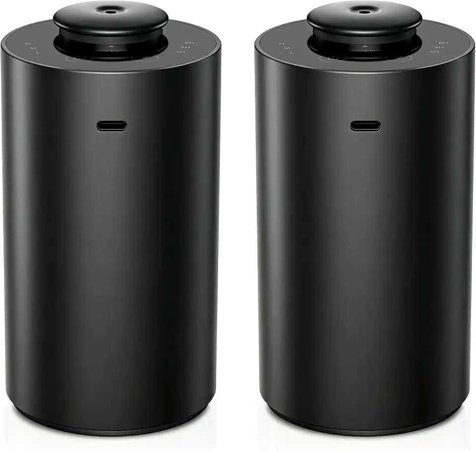 Airversa 2 Pack ANX Waterless Diffuser for Essential Oil, Black + Black