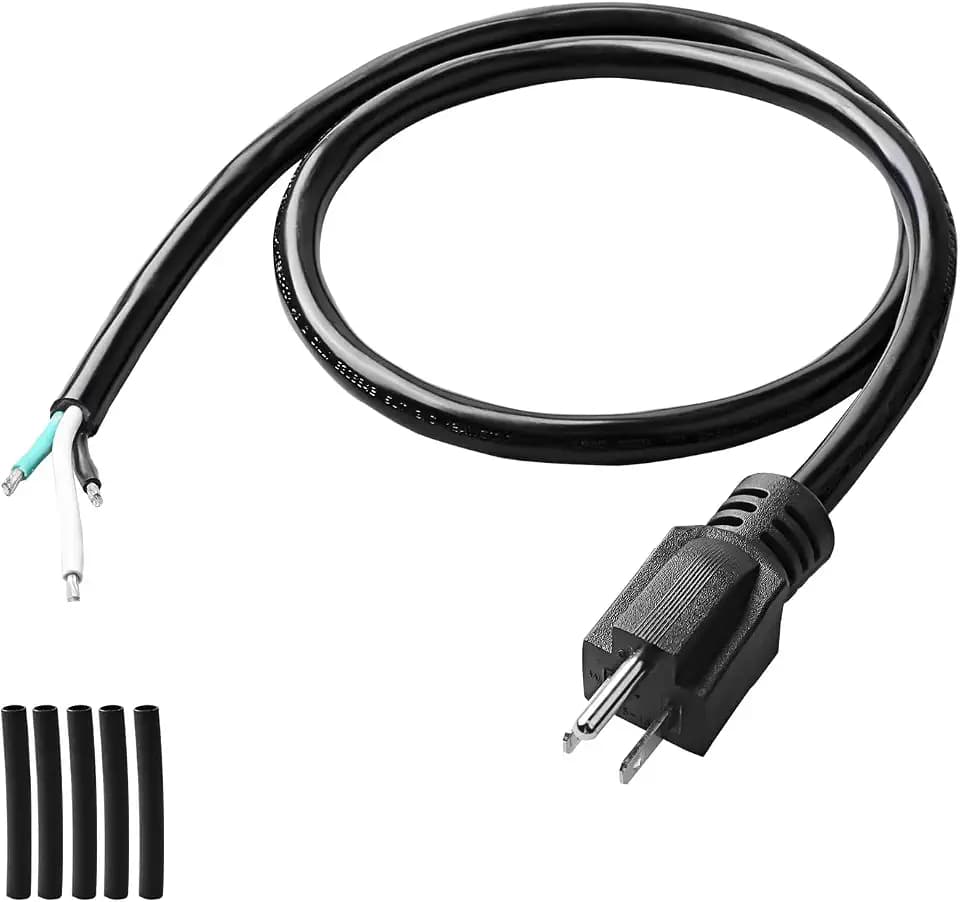 100cm Male Straight Blade Plug Extension Cord, Black