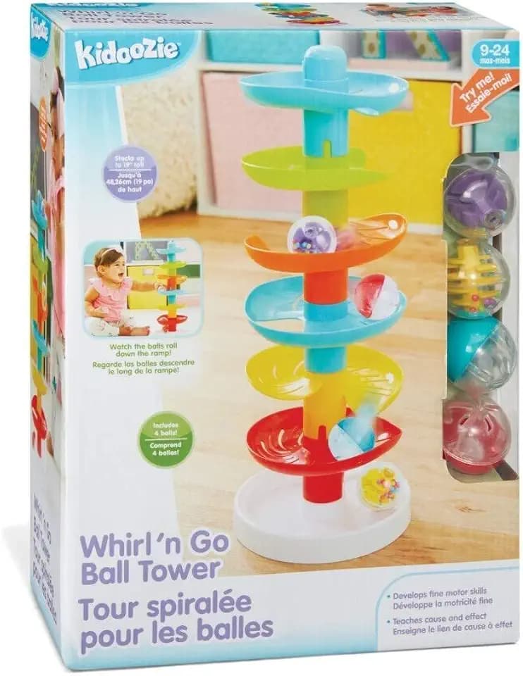 Kidoozie - Whirl 'N Go Ball Tower - Toddler Ball Drop Toy