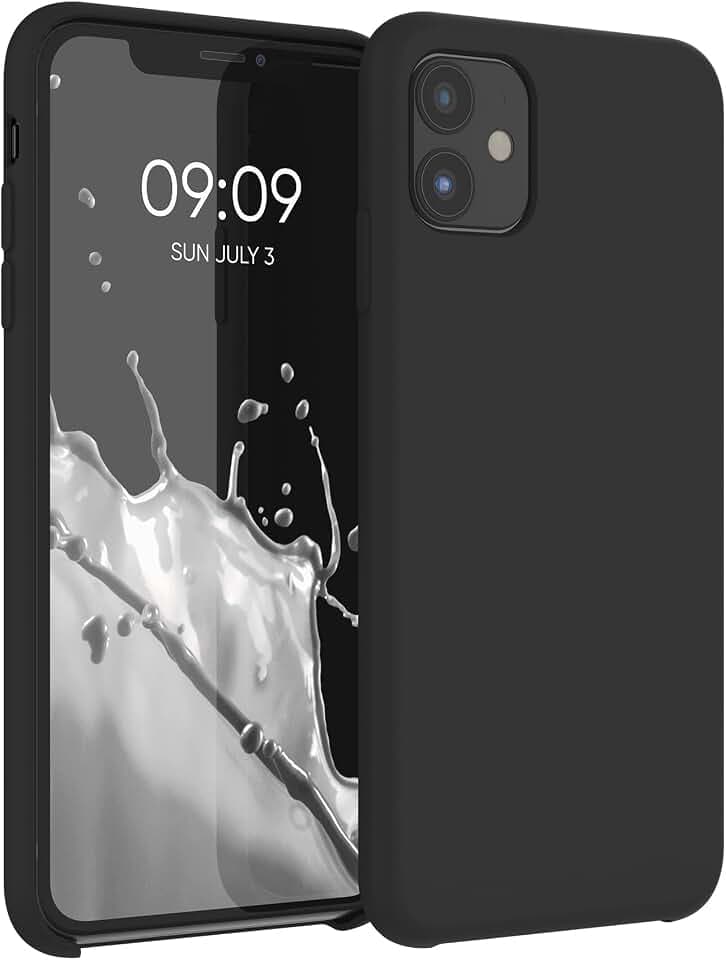 kwmobile Handyhülle für Apple iPhone 11 Hülle - Case Silikon - Kabelloses Laden - Schutzhülle Cover in Schwarz