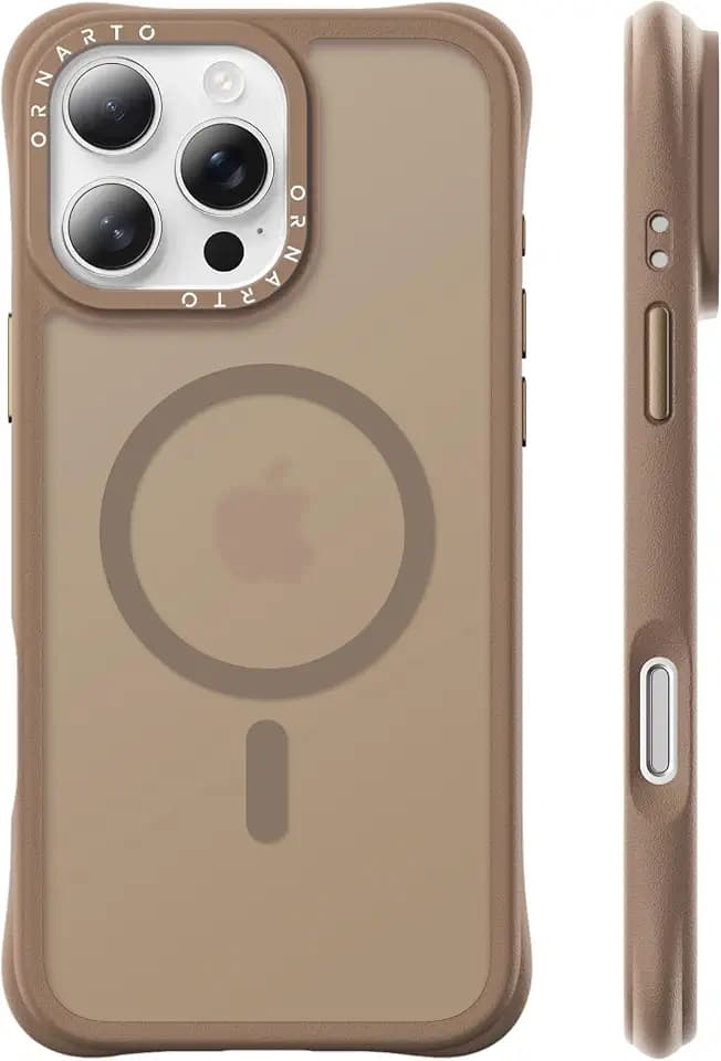 ORNARTO for iPhone 16 Pro Max Case for Women & Girls, Light Brown