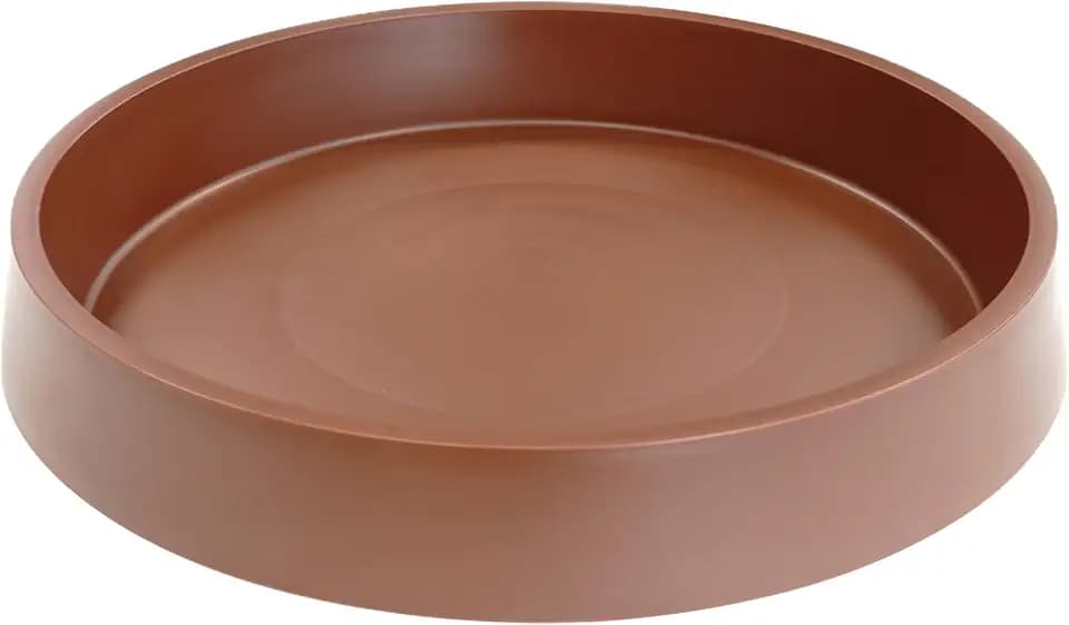 Plant Saucer Tray for Ceramic Plastic Pots, 12 inch Plant Saucers for Indoors, Pot Saucers Trays, Bird Bath Bowls, Flower Planter Water Drip Trays for Pots Base (12", Brown)