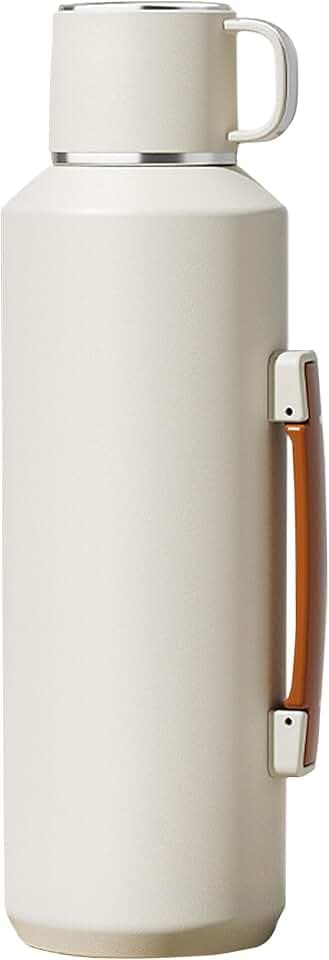 1500ml Thermoskanne Aus 316 Edelstahl, Isolierflasche Mit Teekammer Weiß