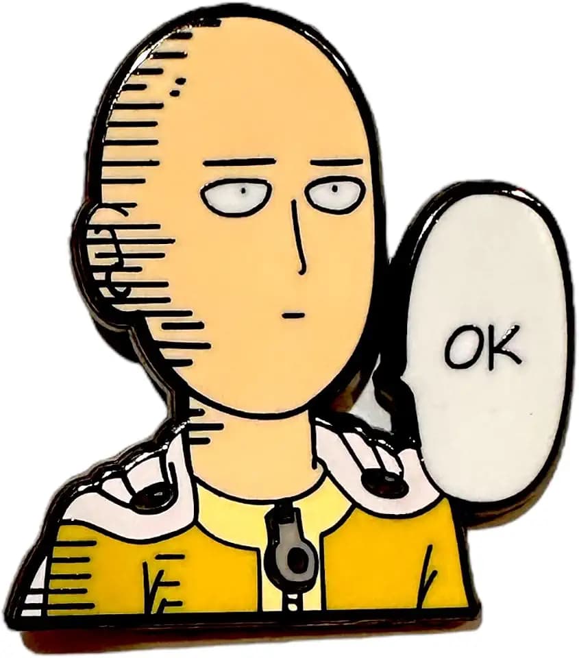 One punch man pin Saitama pins one punch man brooch saitama enamel pin one punch enamel pins one punch man keychain