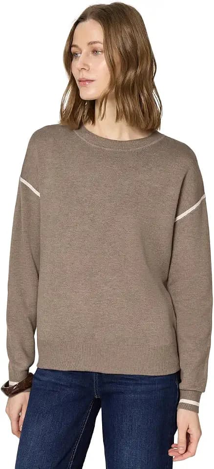Street One Damen Pullover mit Kontrastdetails