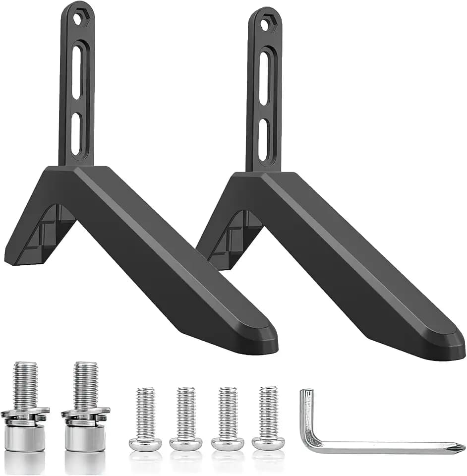 teasteam Universal-TV-Ständer, Ersatz-TV-Ständerbeine, Kunststoff-TV-Sockel, Standfüße mit Schrauben, Tischplatte, TV-Standfuß, Standbeine für die meisten 81,3 - 165 cm (32 - 65 Zoll) LCD-,