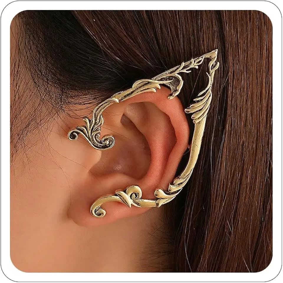 Elf Ear Cuffs for Women Fairy Ears Goth Punk Ear Cuffs Halloween Accessorie Gothic Punk Jewelry Wrap Droping Earrings