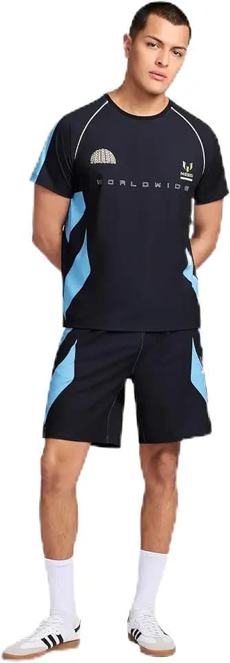 Messi Men's Lifestyle Sublimation Shorts with Drawstring Closure