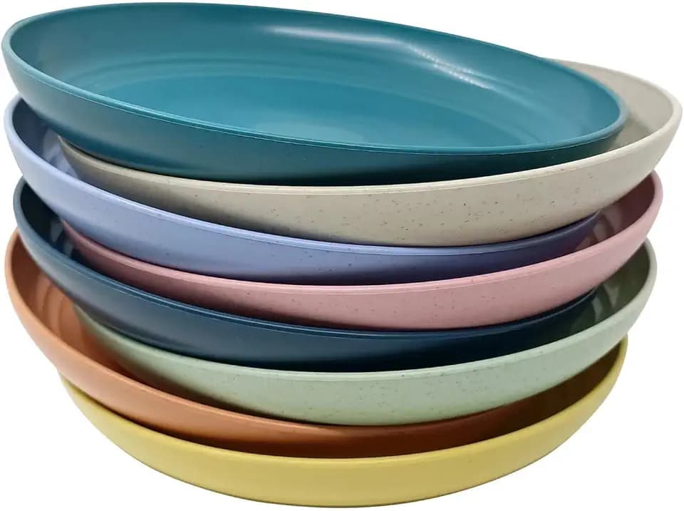 Leichte Kunststoffplatten Groß Abendessen Teller Set (25cm 8 Stück)
