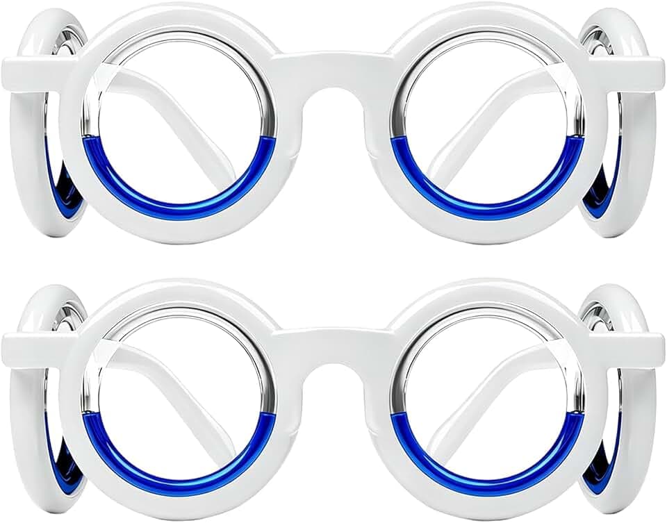 2 Stück Brille gegen Reisekrankheit, für Erwachsene und Kinder, Blaue Anti-Übelkeit brille mit Komfortablem Design, Leicht und Tragbar für Autofahrten und Flugreisen