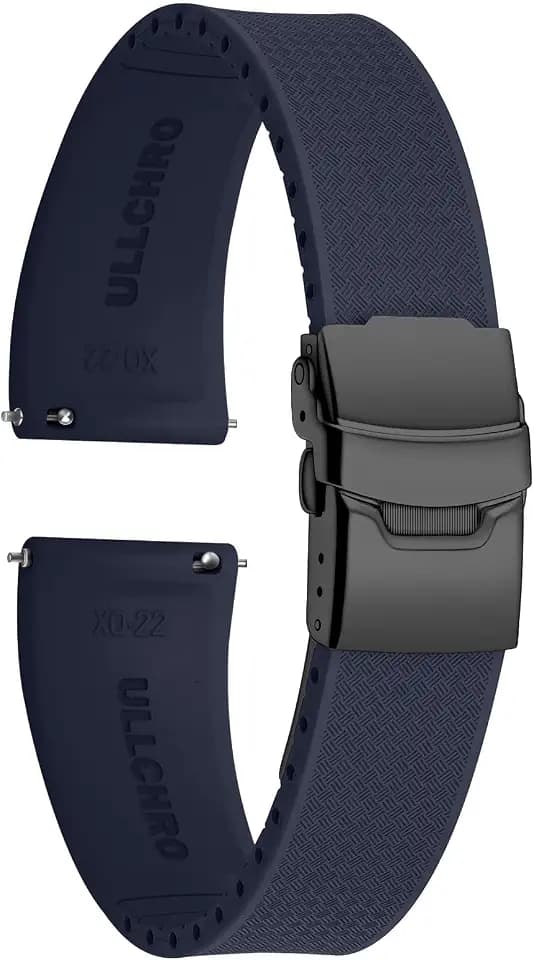 Silicone Watch Band Quick Release Strap FKM Waterproof Watch Bands for Men 20mm 22mm Replacement Strap Sport Rubber Watchband