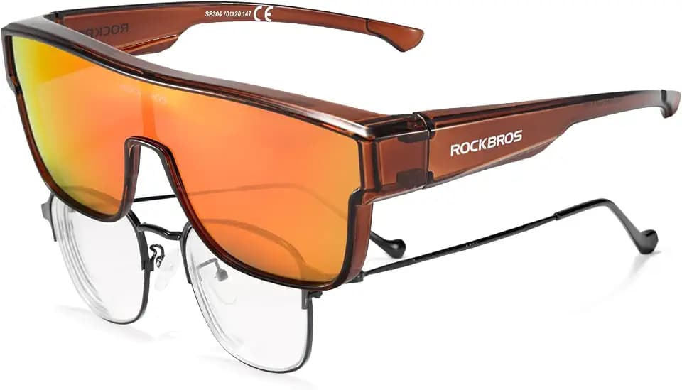 ROCKBROS Polarized Fit Over Glasses Sunglasses Wrap Around UV400