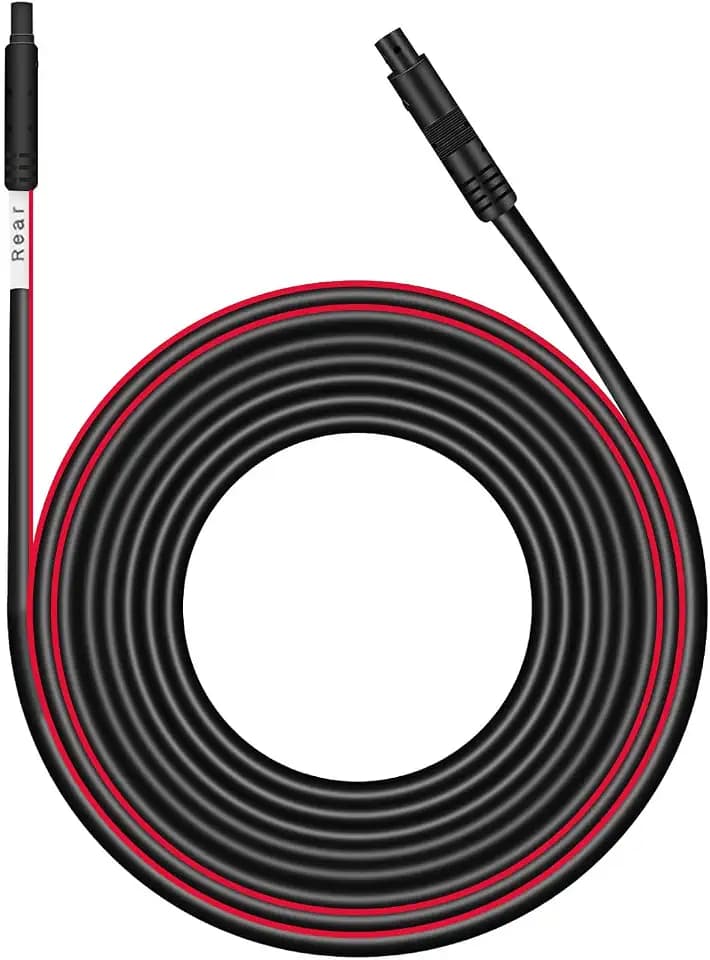 PRUVEEO Rearview Camera 18ft Extension Cable for D90/D90-4CH-MINI/J20/J30/H5 Dash Cam, Car Recorder Reverse Backup Camera Long Replacement Cable Cord Fit for Trucks/Cars/Bus