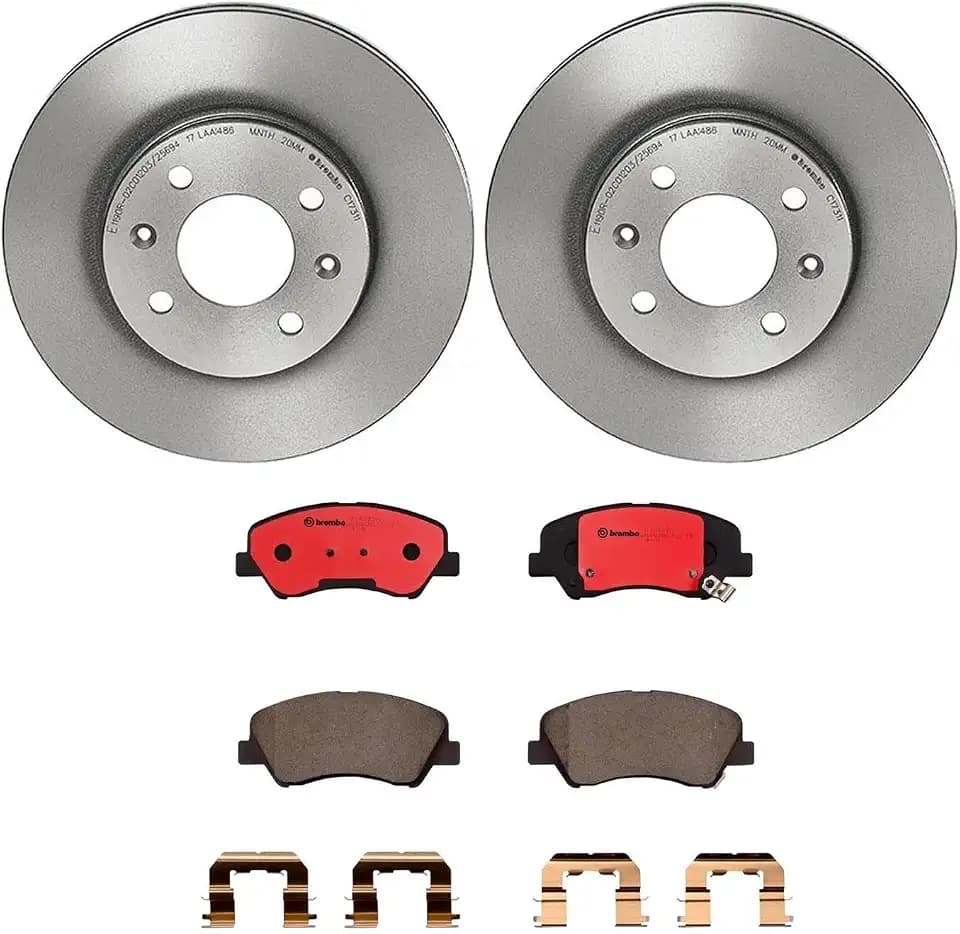 Brembo KT Series Premium Brake Kit (KT00890) for Kia Rio 2012-2017 | High-Performance Brake Pads & Rotors | Direct OE Replacement