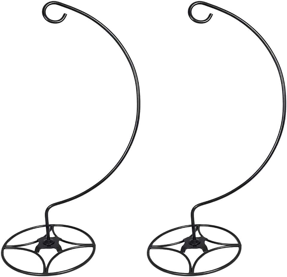 Ashman Shepherd Hook Stand, Bird Cage Stand, Outdoor and Indoor Flower Basket, Patio Plant and Bird Feed Station Stand(2 Pack)