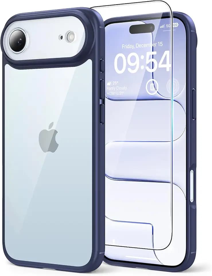 TAURI for iPhone Air Case, with Screen Protector, Blue