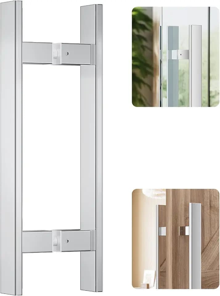 Ranbo 18" Door Pull Handle, 1.2mm 304 Stainless Steel, Polished Chrome