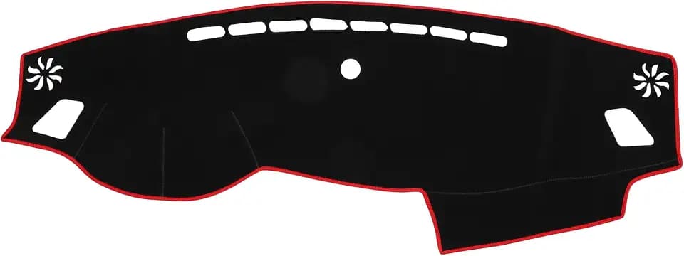 Car Dashboard Cover Mat Compatible for Kia Optima 2016-2020, Protective Polyester Black with Red Line Center Console Interior Trim Dash Board Mat