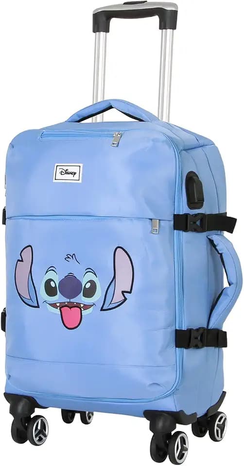 Lilo und Stitch Face-Kabinenkoffer 4-Rad, Blau