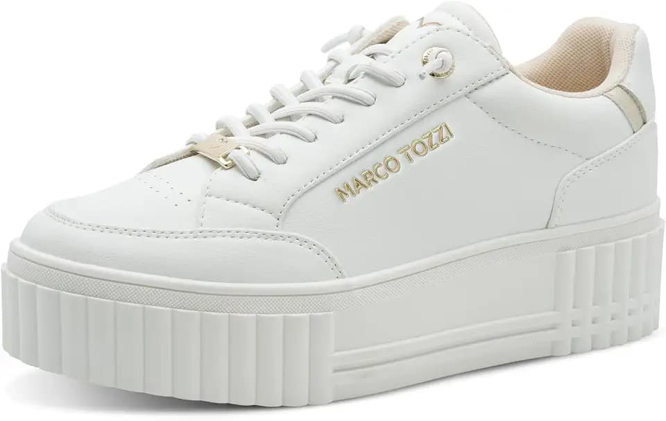 MARCO TOZZI Damen Sneaker weiches Feel Me Wechselfußbett weiches Innenfutter Modern