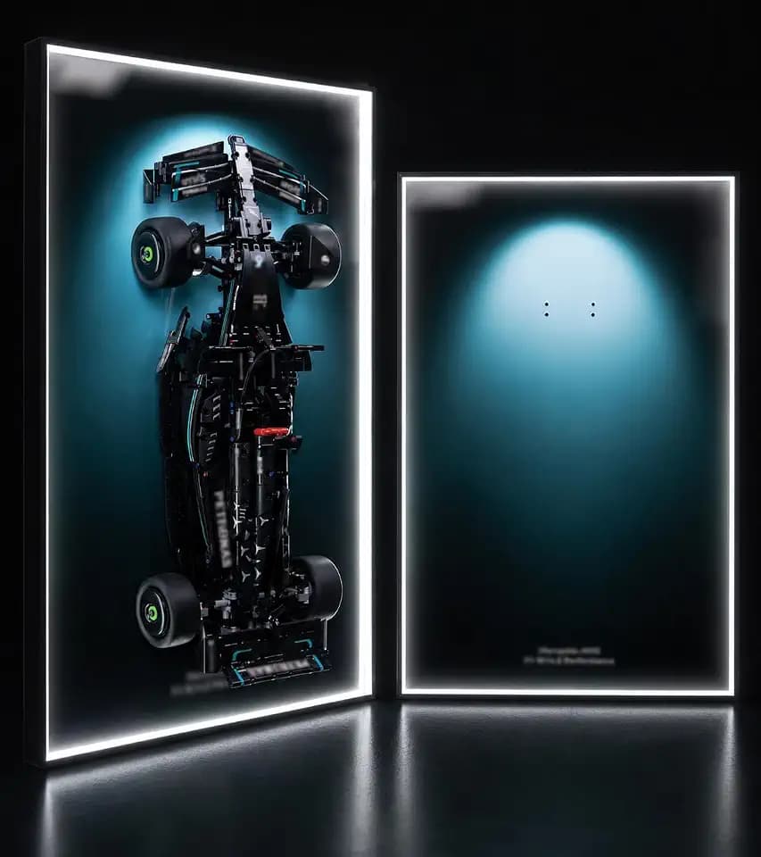 Display Wallboard with Led Light for Lego Technic 42171 Mercedes-AMG