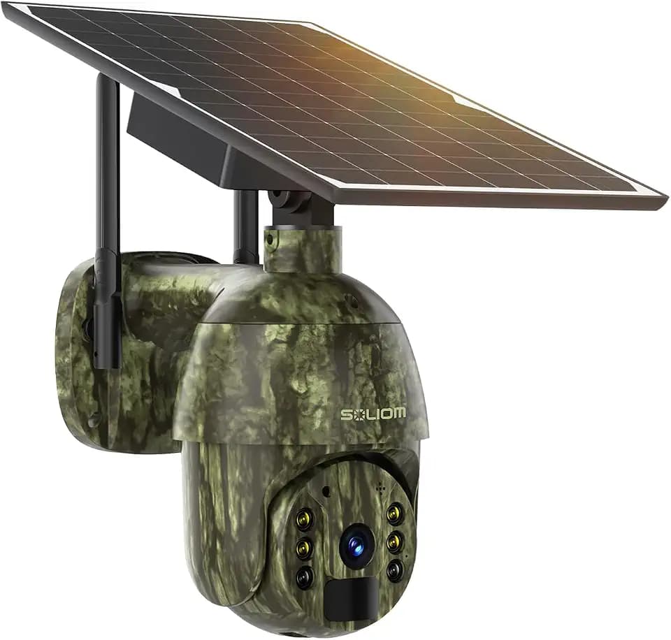 SOLIOM 4G LTE Cellular Cameras, Solar Security Cameras Wireless Outdoor