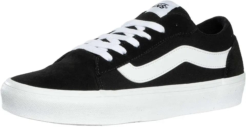 Vans Herren Vero Wildleder-Sneaker, Black/White, 43 EU