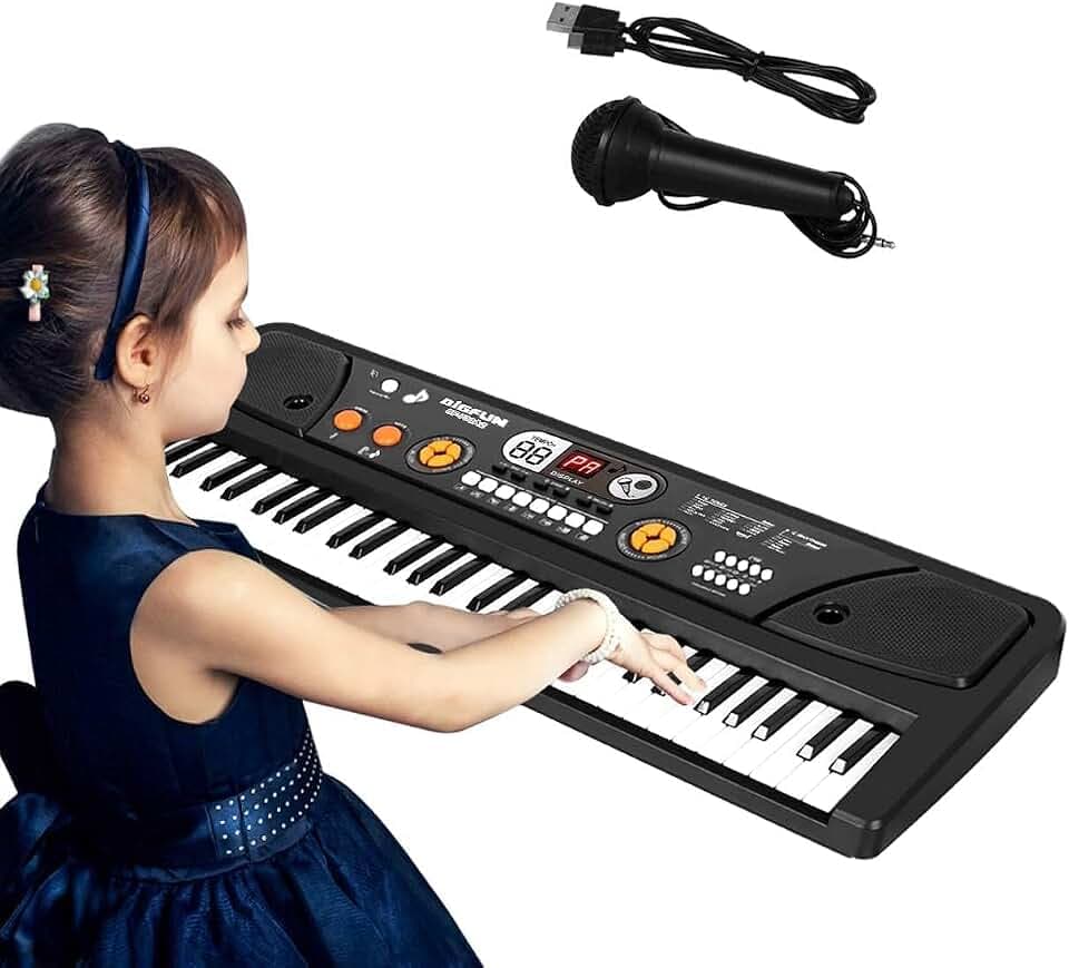 61 Tasten Elektronische Klavier für Kinder ab 6 7 8 9 10 11 12 Jahren