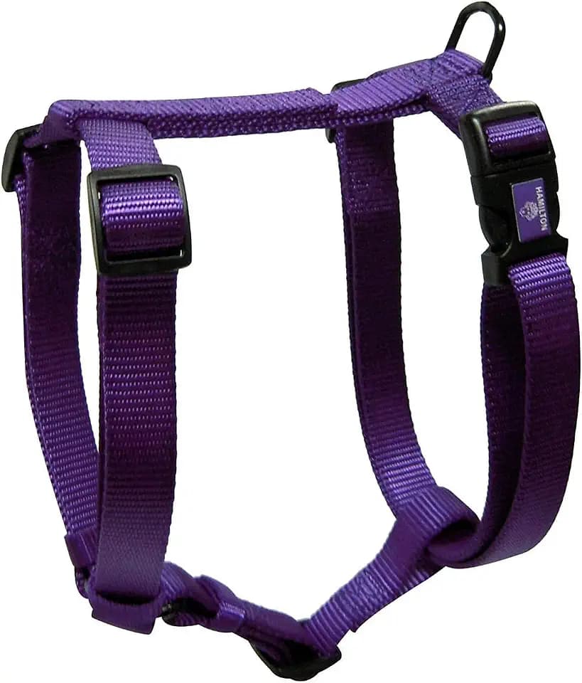 Hamilton Adjustable Nylon Dog Harness, Medium 3/4" x 20-30", Purple