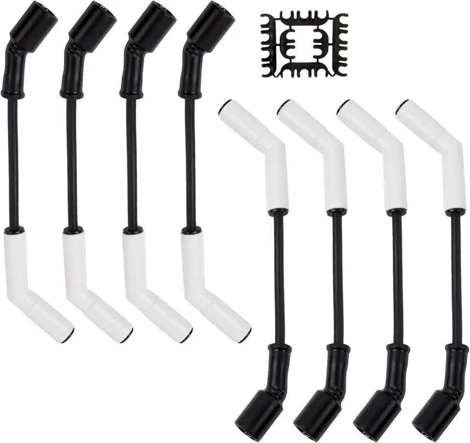 9070C Spark Plug Wire Extreme 9000, White Ceramic Boot Compatible with LS3 LS4 LS7 Engines