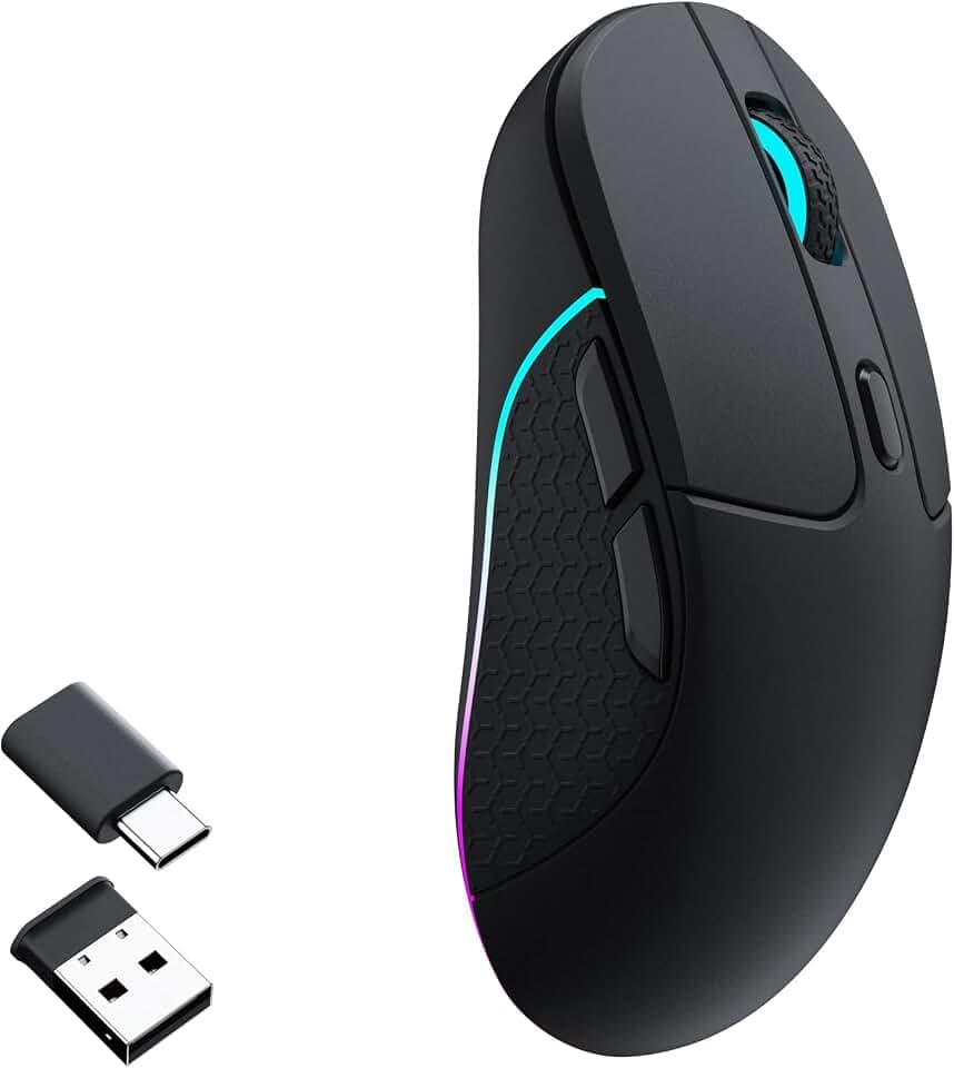 Keychron M3 Wireless Mouse, PAW3395 Sensor Supports 2.4 GHz/Bluetooth 5.1