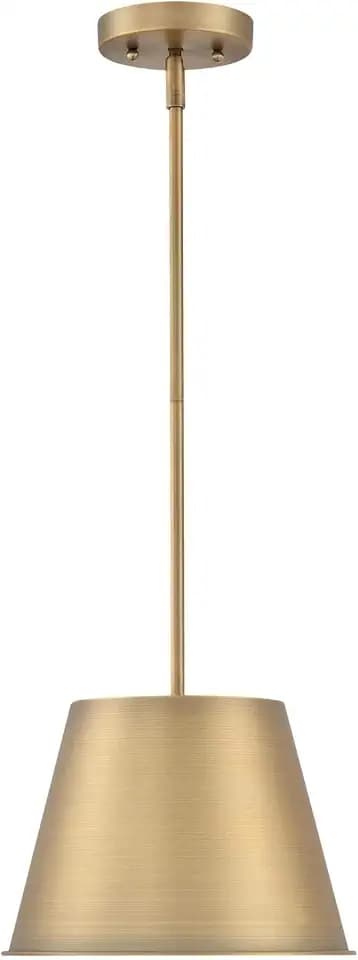 Westinghouse 6111500 Derose Transitional One-Light Indoor Pendant Light Brushed Brass Finish
