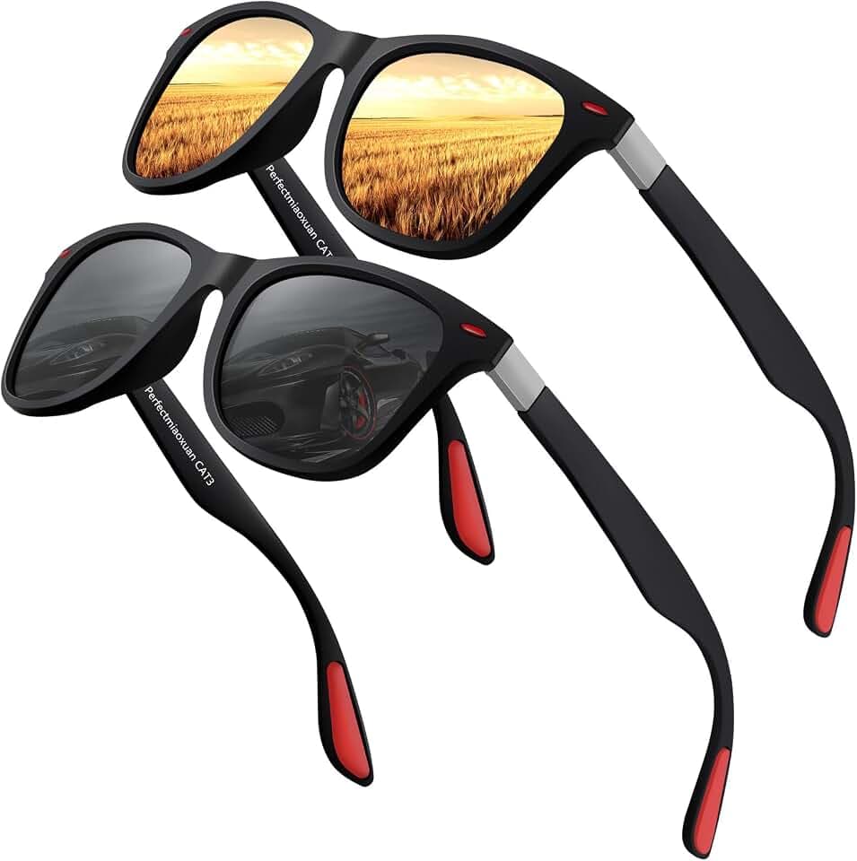 Polarisierte Sonnenbrille Herren Damen UV-schutz Polbrille Angeln Fahrrad